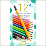 Djeco Aquarelpotloden Classic, 12 stuks