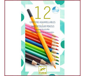 Djeco Aquarelpotloden Classic, 12 stuks