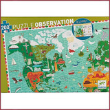 Djeco Observatie puzzel Reis rond de Wereld 200 st Djeco Observatie puzzel Reis rond de Wereld 200 st
