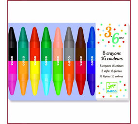 Djeco 8 dubbele waskrijtjes