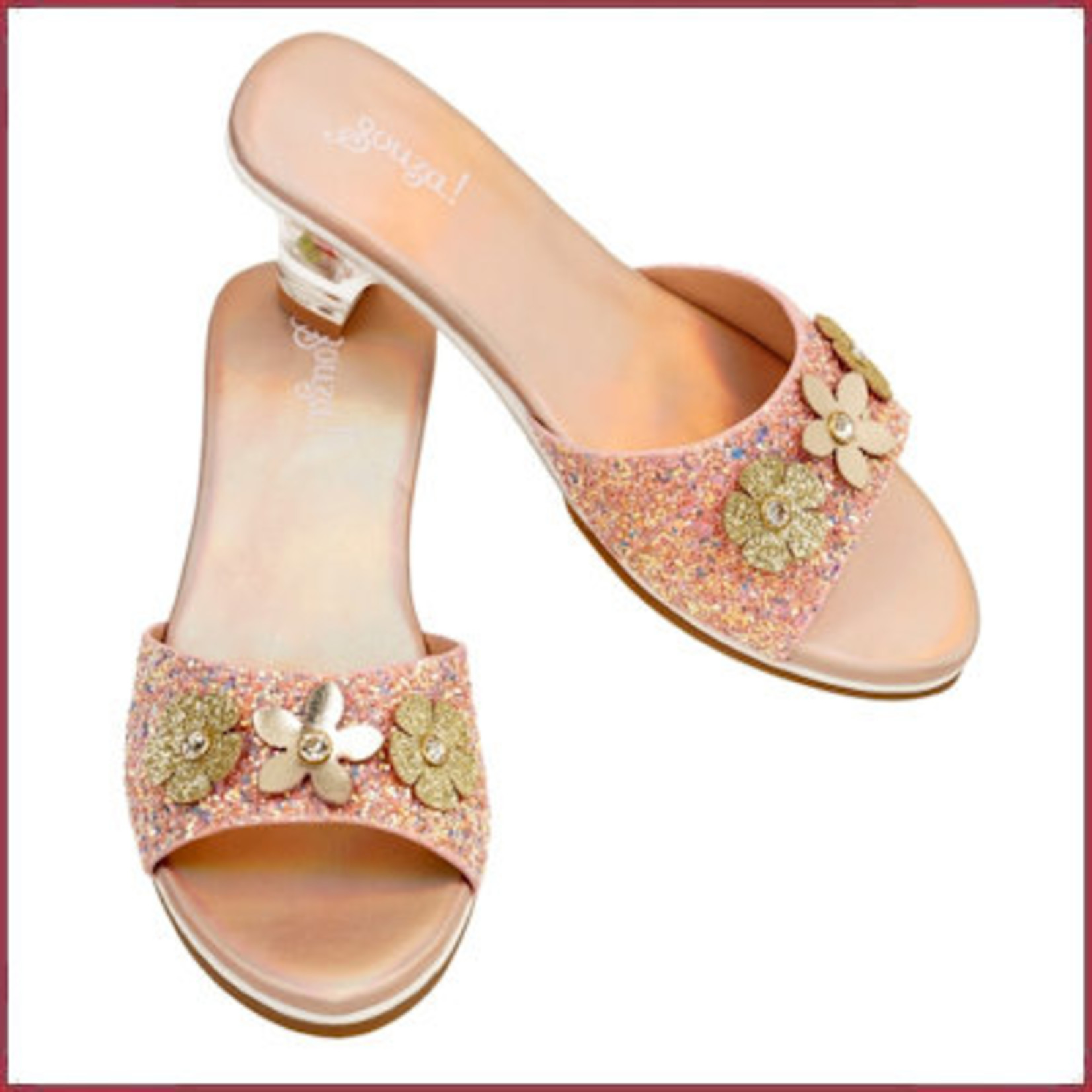 Elegante Slippers Met Hak Ellina - Goud Metallic
