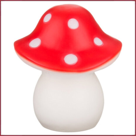 Lamp Paddenstoel Spanje rood met witte stippen (LED)