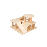 Van Dijk Toys Houten garage met helikopter dek blank Van Dijk Toys Houten garage met helikopter dek blank