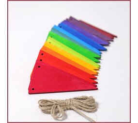 Grimm's Houten regenboog vlaggetjes Grimm's Houten regenboog vlaggetjes