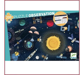 Djeco Observatie puzzel De ruimte 200 st Djeco Observatie puzzel De ruimte 200 st