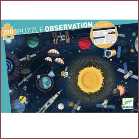 Djeco Observatie puzzel De ruimte 200 st Djeco Observatie puzzel De ruimte 200 st