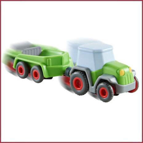 Haba Kullerbü Knikkerbaan - Trekker met aanhanger