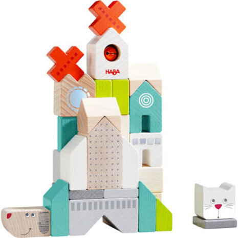 Haba Bouwstenen Hond en Kat - 31 delen Haba Bouwstenen Hond en Kat - 31 delen