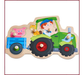 Haba Inlegpuzzel Op de Tractor Haba Inlegpuzzel Op de Tractor