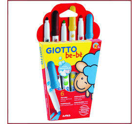 Giotto Giotto bébé super washable viltstift 6 Giotto Giotto bébé super washable viltstift 6
