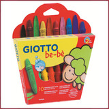 Giotto Giotto Bebe waskrijt 10 stuks Giotto Giotto Bebe waskrijt 10 stuks