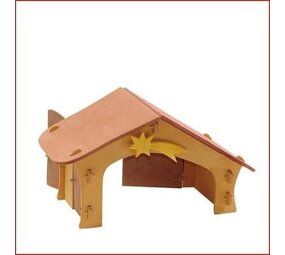 Ostheimer Kerststal met ster en vogelplankje Ostheimer Kerststal met ster en vogelplankje