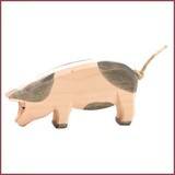 Ostheimer Gevlekt varken met snuit omlaag Ostheimer Gevlekt varken met snuit omlaag