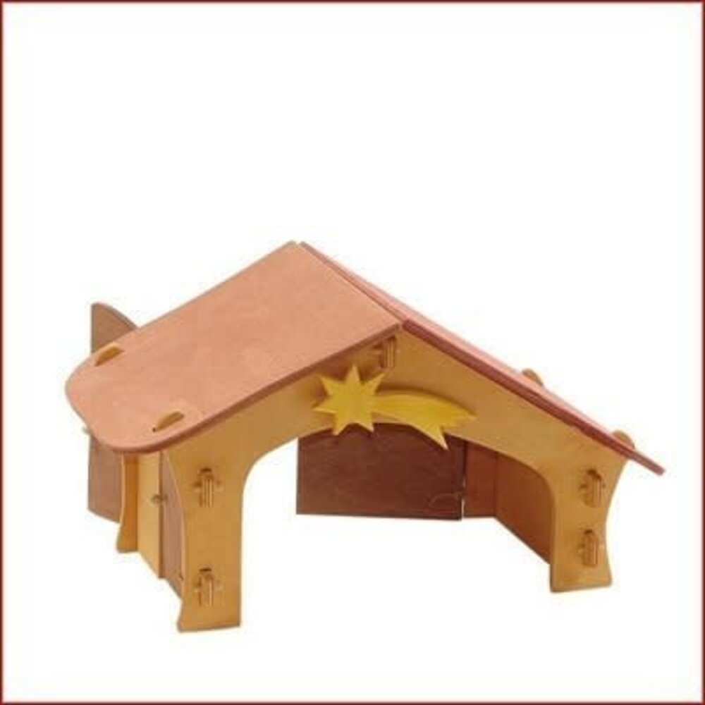 Ostheimer Kerststal met ster en vogelplankje Ostheimer Kerststal met ster en vogelplankje