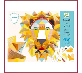 Djeco Vouwset 3D poster - de koning Djeco Vouwset 3D poster - de koning