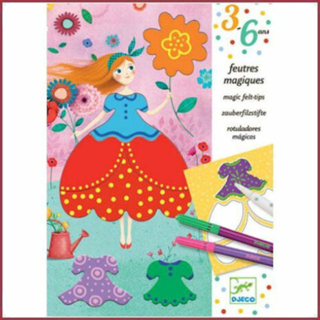 Djeco Kleurset met magische viltstiften Marie Djeco Kleurset met magische viltstiften Marie