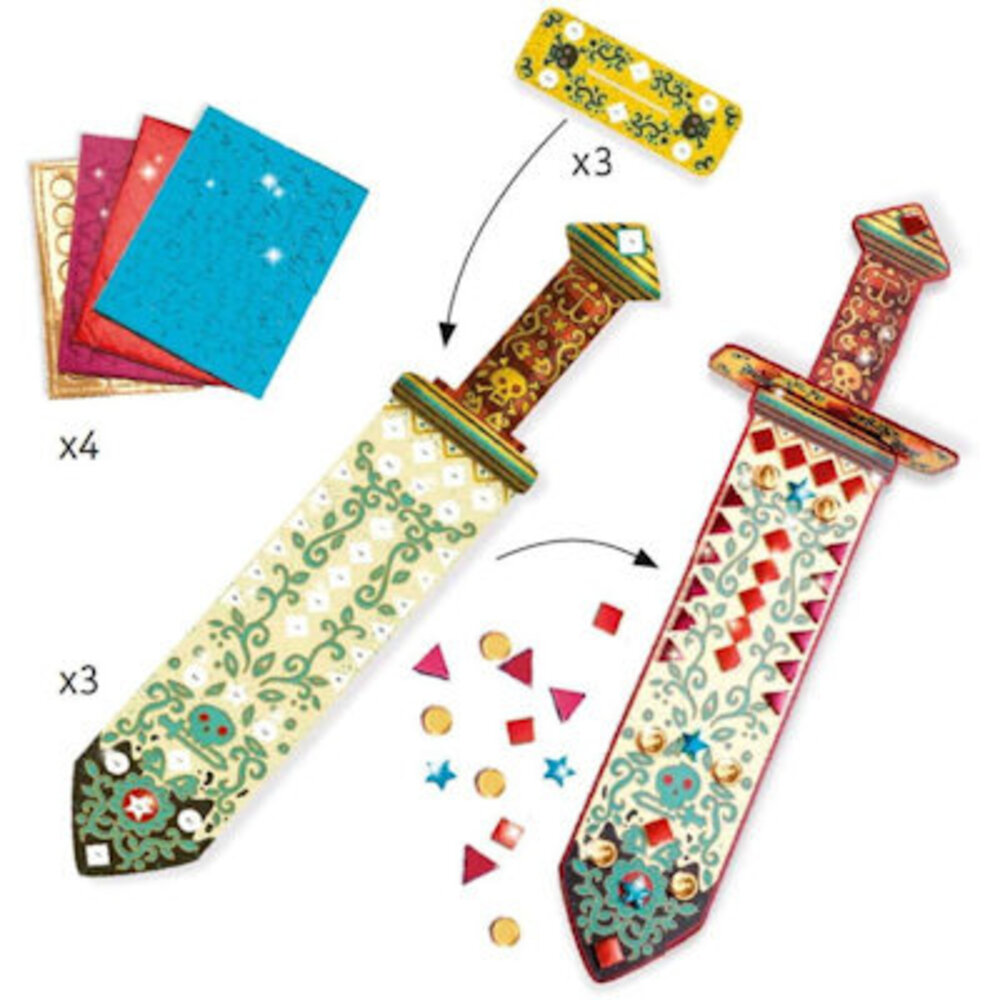 Djeco Knutselset zwaard versieren - als een Piraat Djeco Knutselset zwaard versieren - als een Piraat