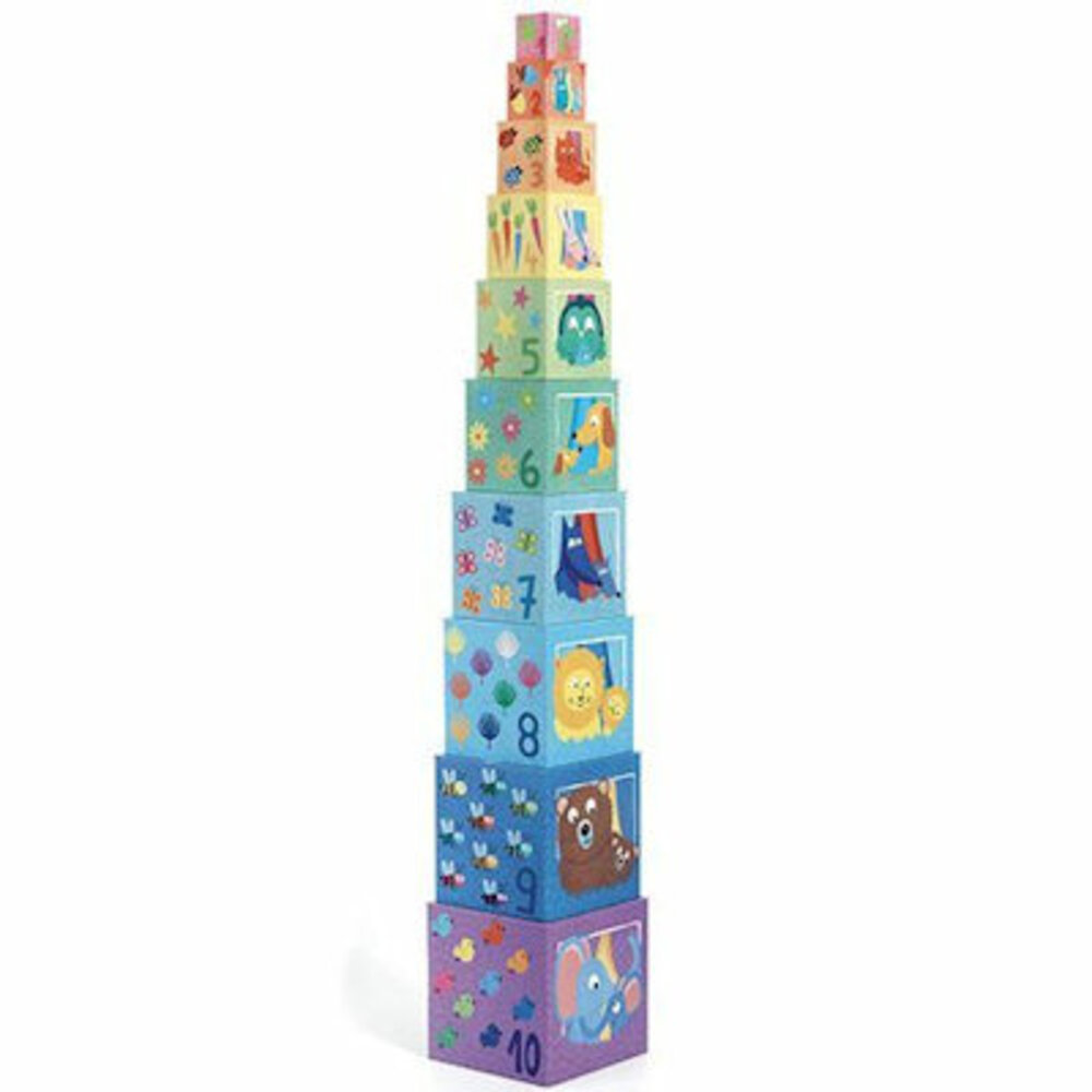 Djeco Stapelblokken de Regenboog Djeco Stapelblokken de Regenboog