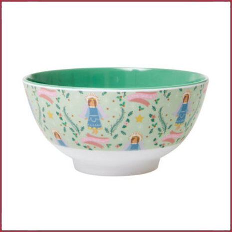 Rice Aanbieding Rice Kom Kerst Engel print Rice Aanbieding Rice Kom Kerst Engel print