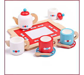 Bigjigs Houten theeservies op blad