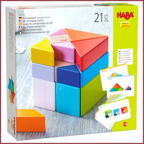 Haba 3D compositiespel Tangram Kubus Haba 3D compositiespel Tangram Kubus