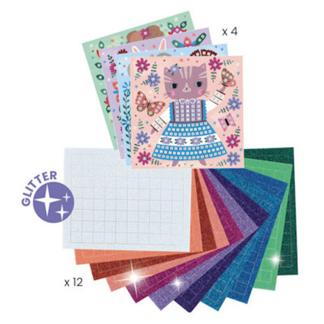 Djeco Knutselset mosaïek - lieve huisdieren