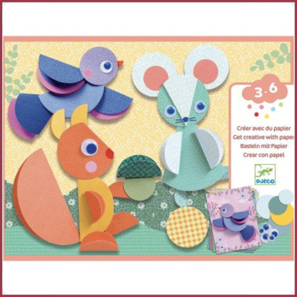 Djeco Knutselset vouwen en collage rond en rond