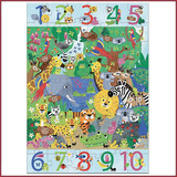 Djeco Vloerpuzzel Jungle met cijfers