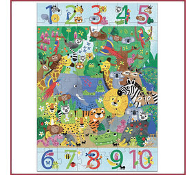 Djeco Vloerpuzzel Jungle met cijfers Djeco Vloerpuzzel Jungle met cijfers