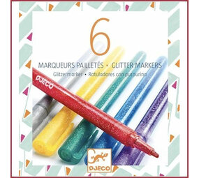 Djeco 6 Glitterstiften classic