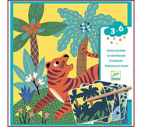 Djeco Scratch cards voor de kleinsten - grote dieren