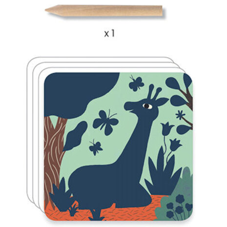 Djeco Scratch cards voor de kleinsten - grote dieren Djeco Scratch cards voor de kleinsten - grote dieren