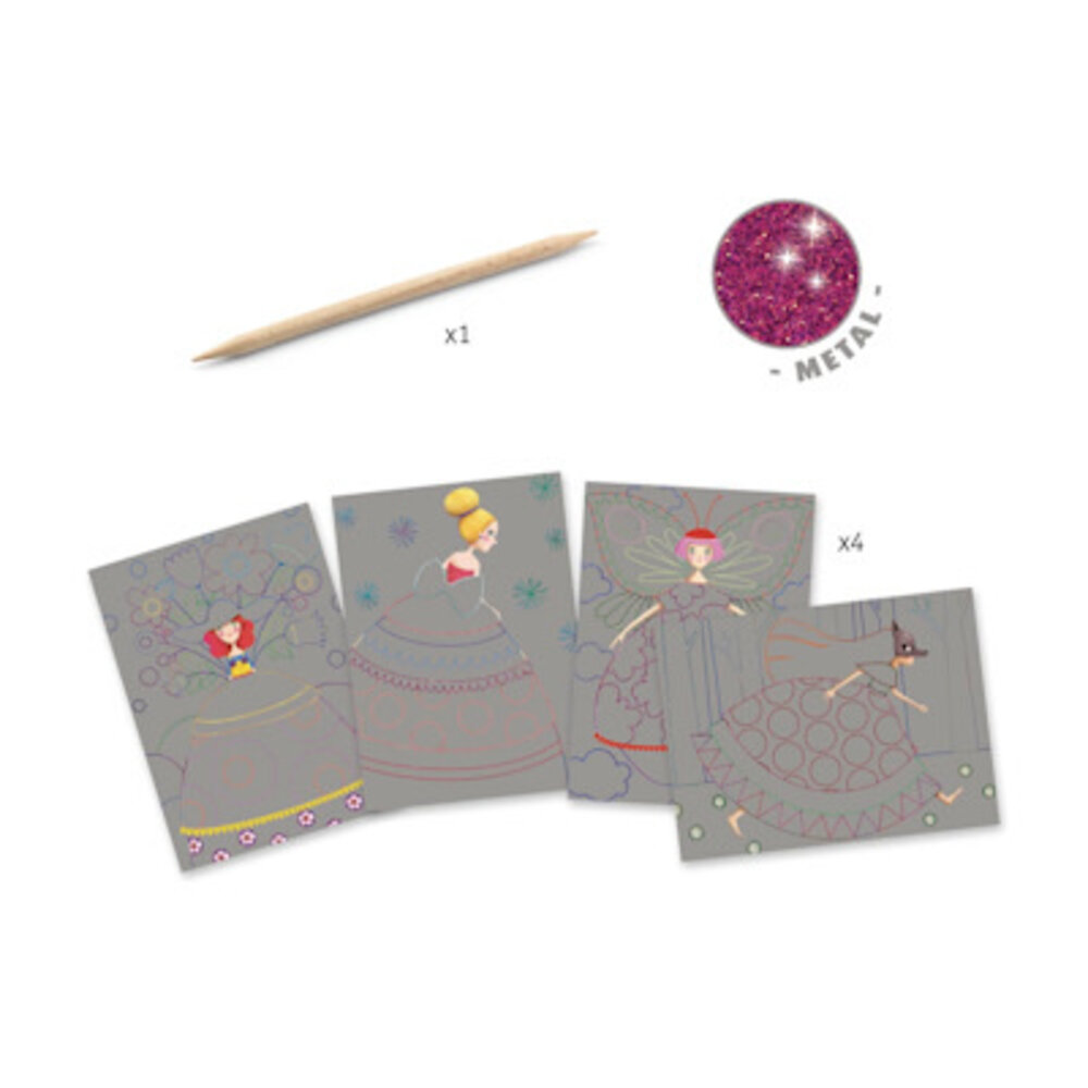 Djeco Scratchkaaren - het bal van de dames