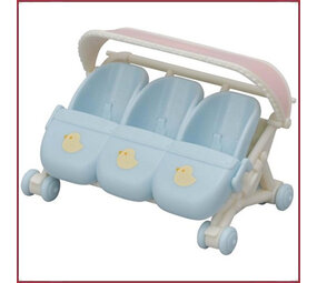 Sylvanian Families Wandelwagen drieling