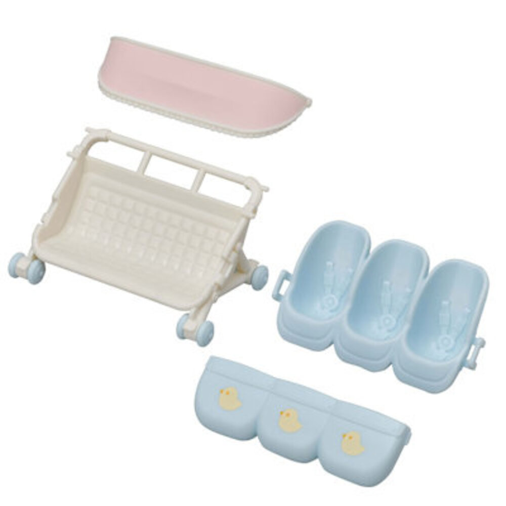 Sylvanian Families Wandelwagen drieling Sylvanian Families Wandelwagen drieling