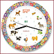 Wandklok Kidsworld - rand Garden Love Wandklok Kidsworld - rand Garden Love