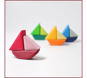 Grimm's Houten blokken -  Wiebelbootjes