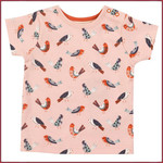 Pigeon Pigeon Organics T-shirt korte mouw Birds roze