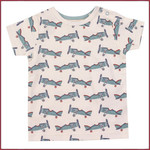 Pigeon Pigeon Organics T-shirt Aeroplanes korte mouw
