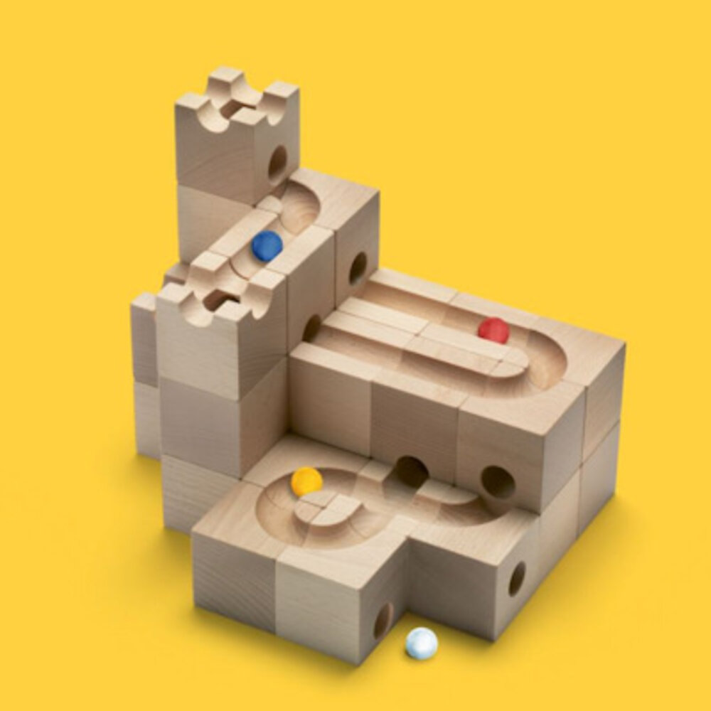 Cuboro Cuboro Standard, knikkerbaan zwitsers beukenhout, Cuboro Cuboro Standard, knikkerbaan zwitsers beukenhout,