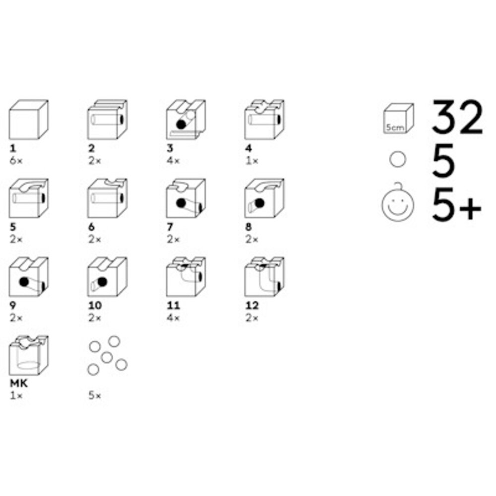 Cuboro Cuboro Standard, knikkerbaan zwitsers beukenhout, Cuboro Cuboro Standard, knikkerbaan zwitsers beukenhout,