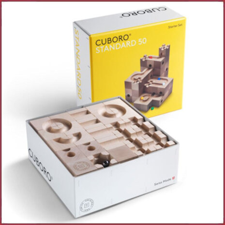 Cuboro Cuboro Standard, knikkerbaan zwitsers beukenhout, Cuboro Cuboro Standard, knikkerbaan zwitsers beukenhout,