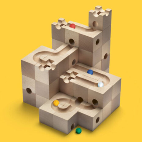 Cuboro Cuboro Standard, knikkerbaan zwitsers beukenhout, Cuboro Cuboro Standard, knikkerbaan zwitsers beukenhout,