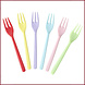 Rice Rice Melamine Cake Forks in Assorted 'Yippie Yippie Yeah' Colors - bundle of 6 Rice Rice Melamine Cake Forks in Assorted 'Yippie Yippie Yeah' Colors - bundle of 6