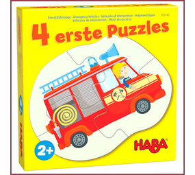 Haba 4 eerste puzzels - Hulpvoertuigen Haba 4 eerste puzzels - Hulpvoertuigen