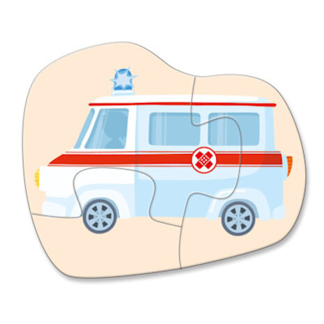 Haba 4 eerste puzzels - Hulpvoertuigen