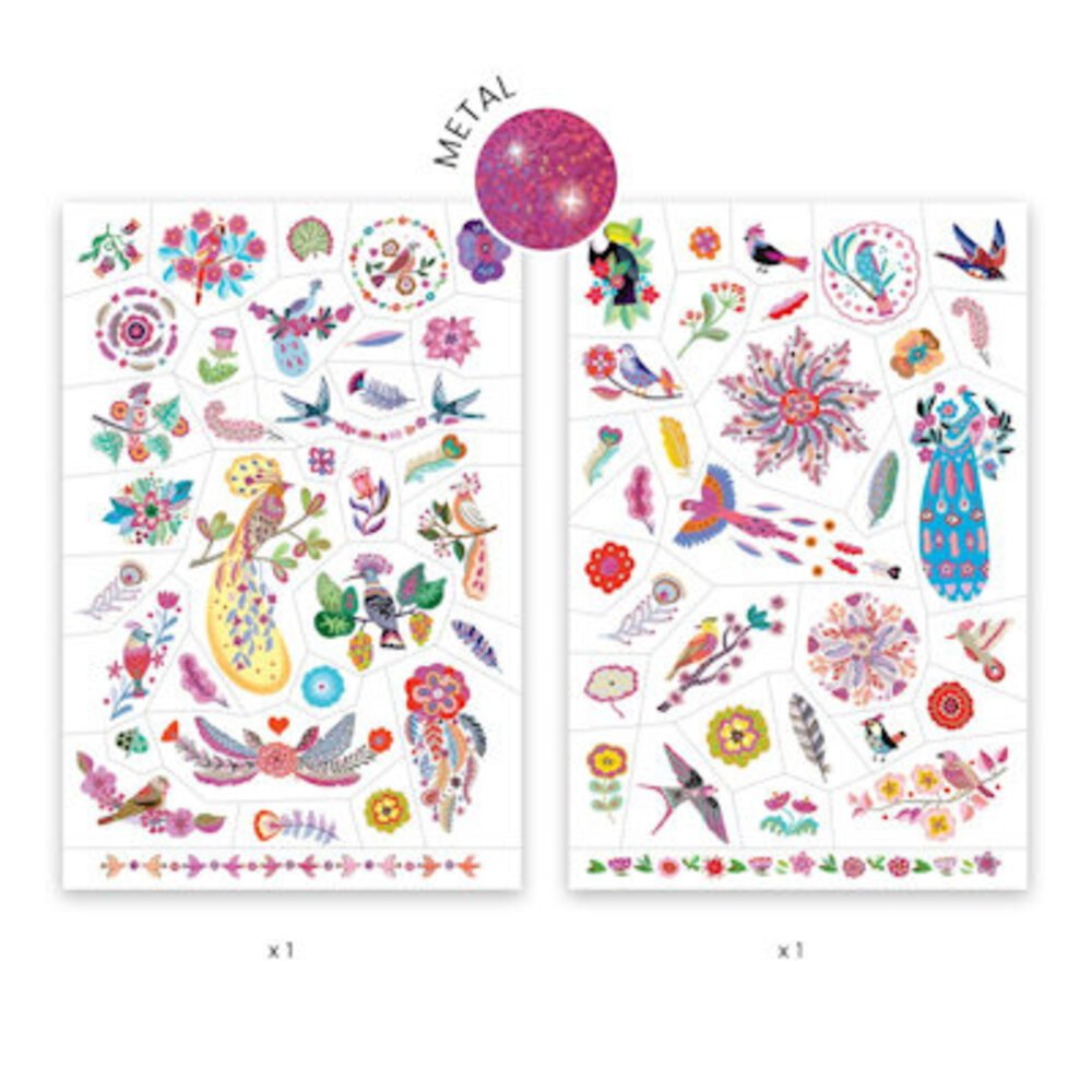 Djeco Tattoos Bright Birds