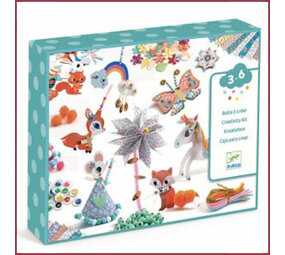 Djeco Knutselset Pompoms en kralen