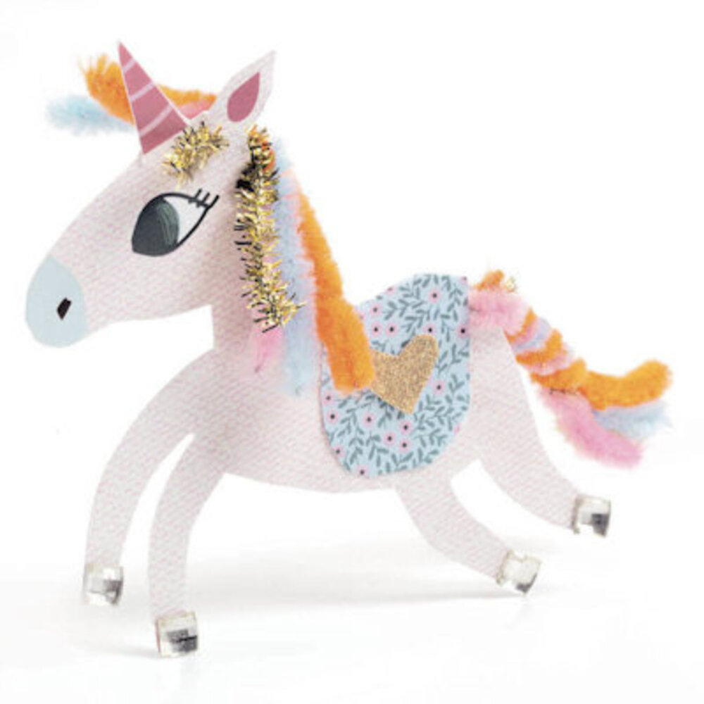 Djeco Knutselset Pompoms en kralen Djeco Knutselset Pompoms en kralen