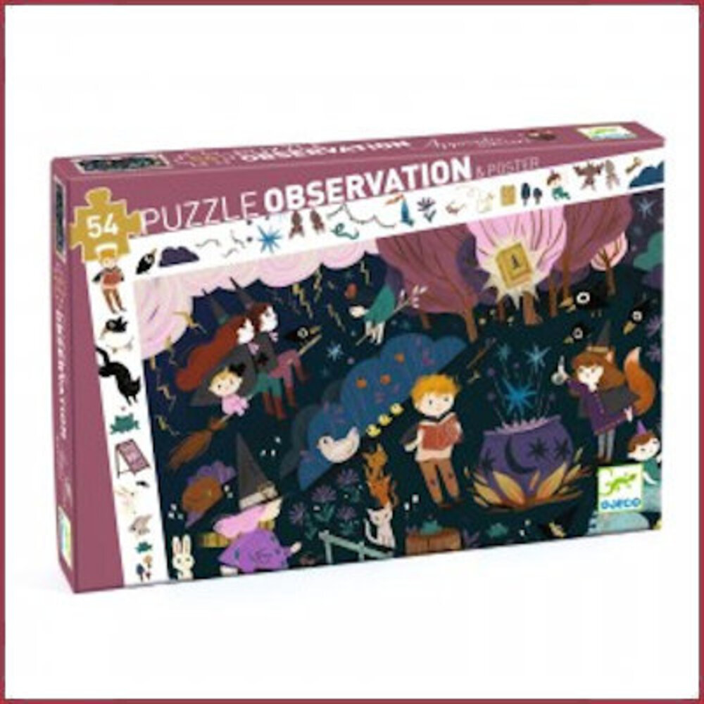 Djeco Observatie puzzel De tovenaarsleerling 54 st Djeco Observatie puzzel De tovenaarsleerling 54 st